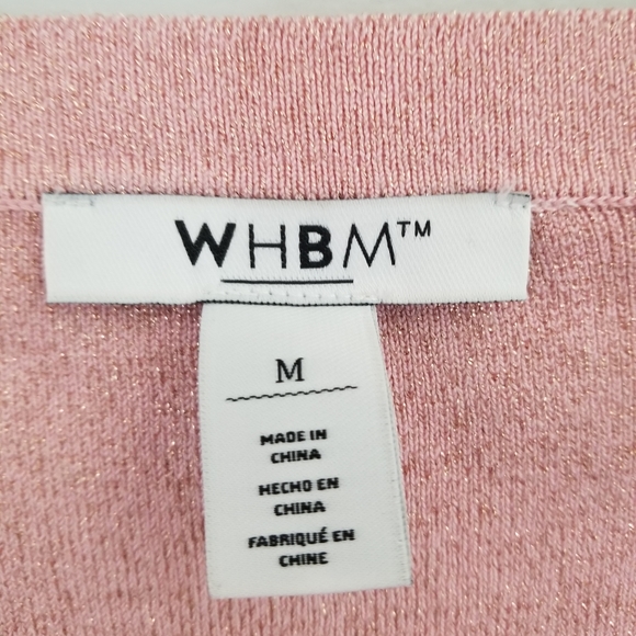 WHBM pink square collar sweater - Picture 2 of 3